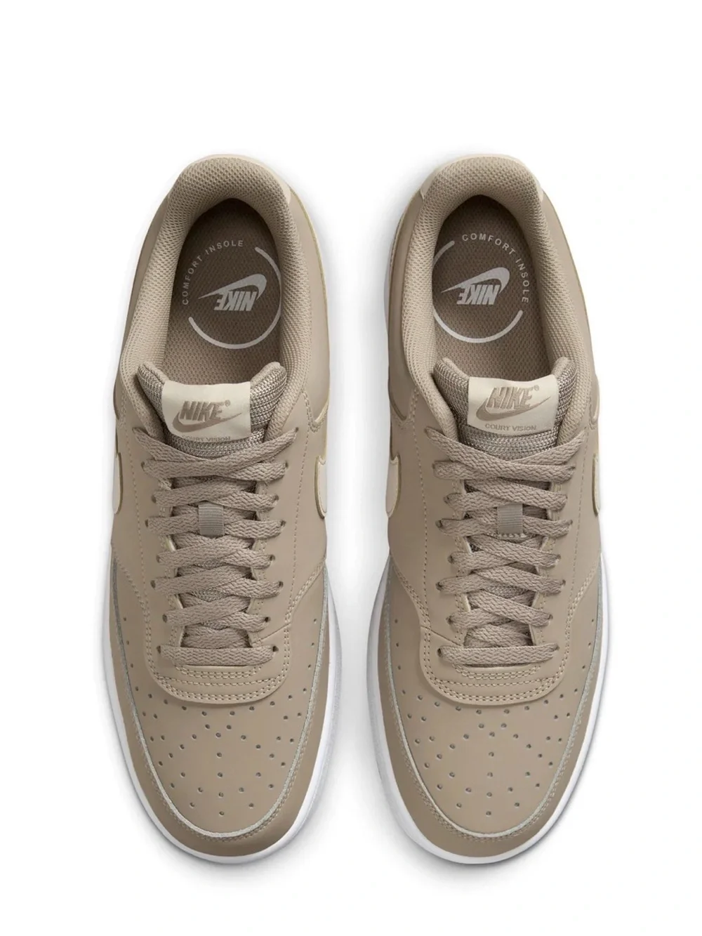 Nike Men's Low-Top Sneaker in Taupe and Cream